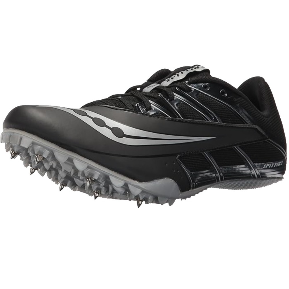 Saucony Spitfire 4 Track‎ Spikes Sprint Black Silver Mens 11 UK 10 EU 45